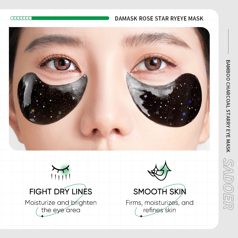 60pcs SADOER Starry Collagen Eye Mask Anti Dark Circles Remove Eyes Bags Anti-aging Hydrating Firming Eye Patches Eyes Skin Care
