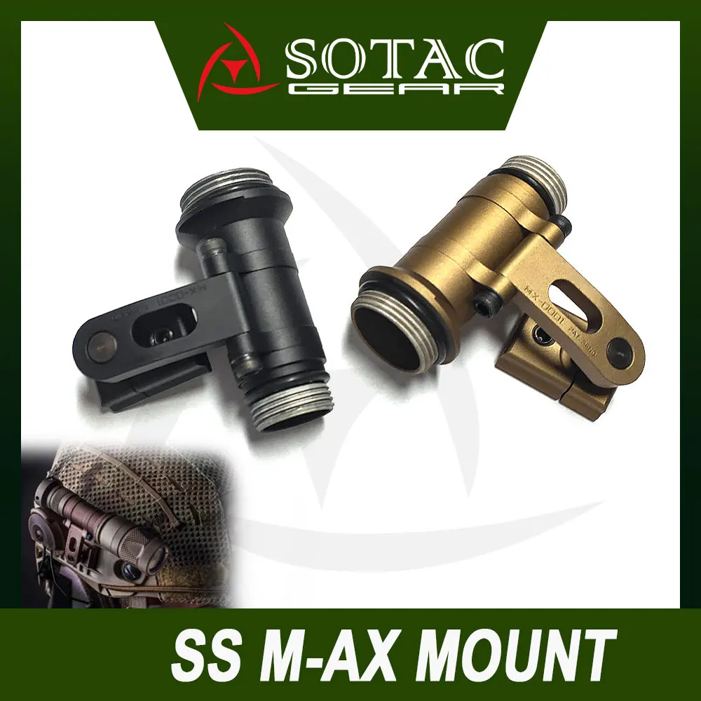 SOTAC 전술 SS M-AX 헬멧 마운트, SF M300 M600 스카우트 라이트 손전등 KIJI K1 IR 조명기, OPS-CORE 헬멧 레일용 Best5