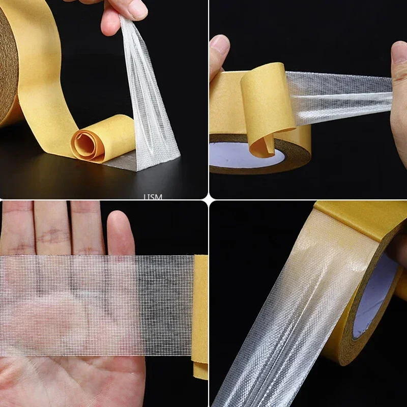 Traceless Carpet Adhesive Double Sided Cloth Base Tape With Strong Fixation High Viscosity For Waterproof Translucent Mesh sealing strip tape,waterproof tape,sealing tape