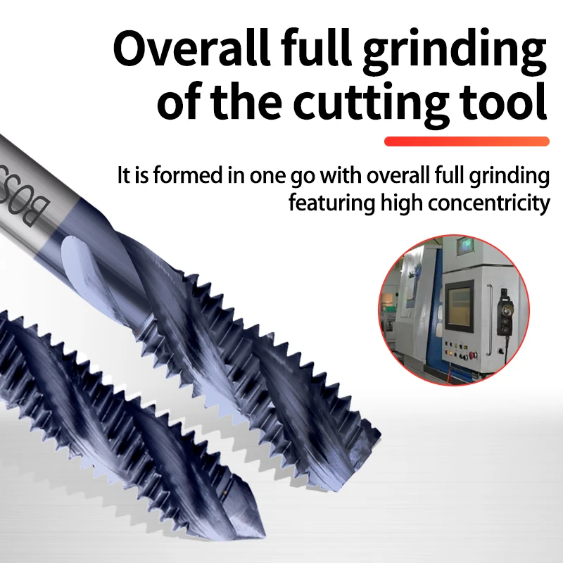 Carbide Tungsten Steel JIS Standard Spiral Fluted Tap UNC UNF 4-40 6-32 Machine Screw Thread Taps Fo