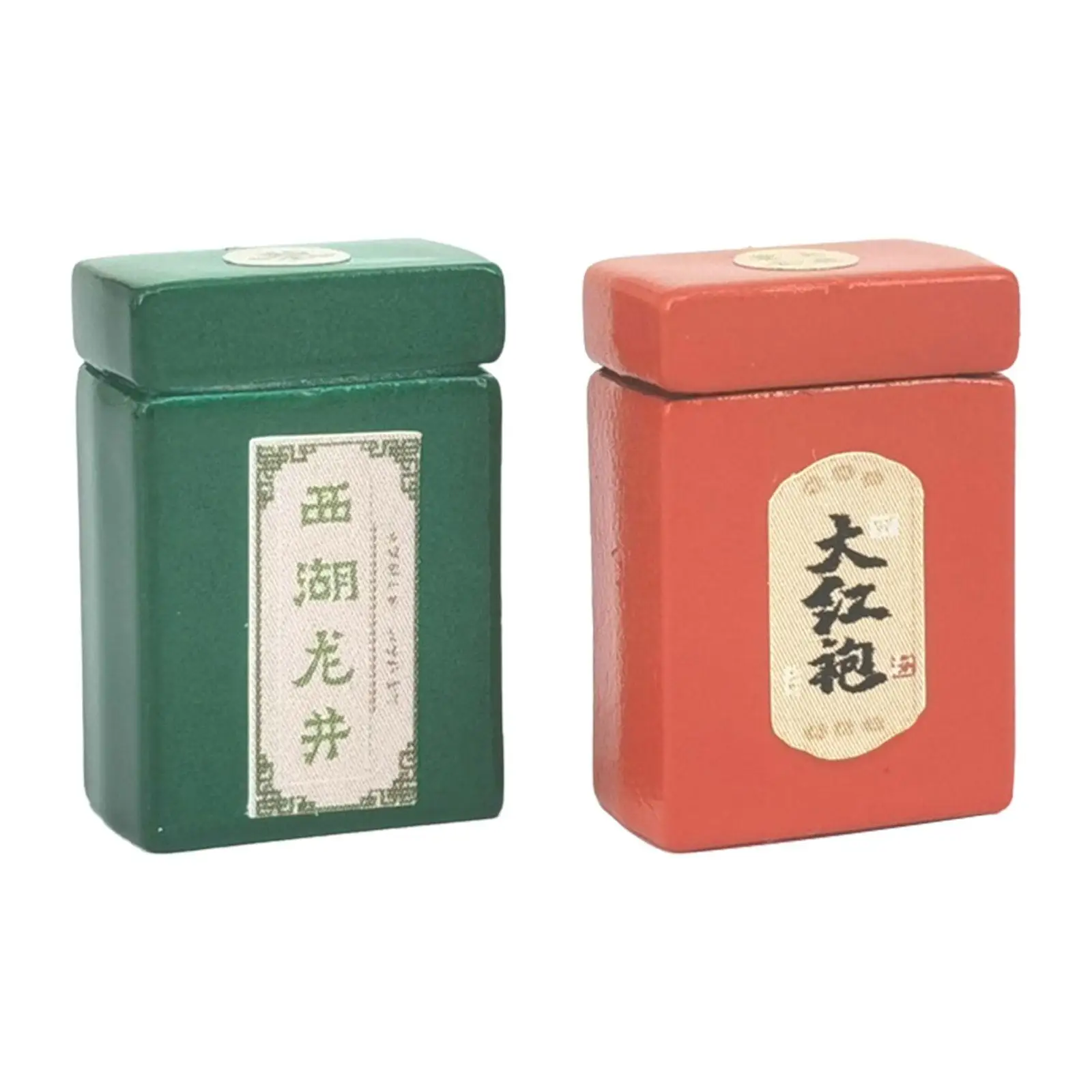 2 Pieces 1/12 Tea Storage Container Loose Leaf Tea for Model Train Fairy Garden Micro Landscape Architectural Miniature Scene