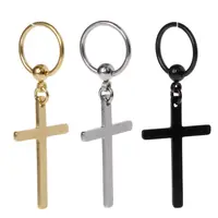 Fashion Jewelry Decor Earrings for Cross Pendant Dangle Earring Punk Earrings Anti Allergy Brincos Buckle Gift for Women 1