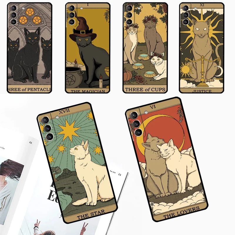 Mystical Cats Tarot Witchcraft Themed Phone Case Cover