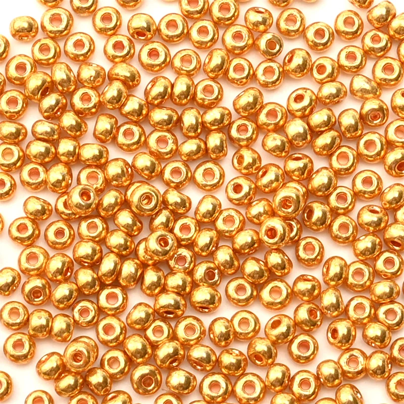 Gold Czech Glass Beads 2