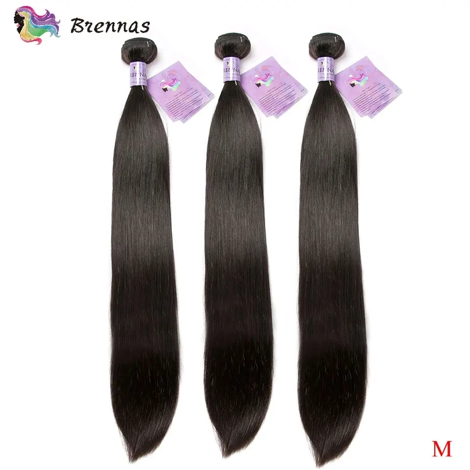 Straight Human Hair Bundles Natural Color Human Hair Brazilian Weaves Extension Straight Bundles For Women