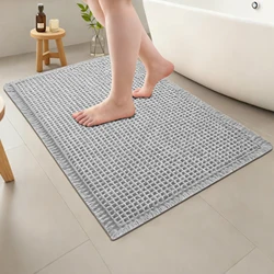 Boho Super Absorbent Quick Dry Waffle Bath Mat - 40x60cm and 50x120cm (Grey)