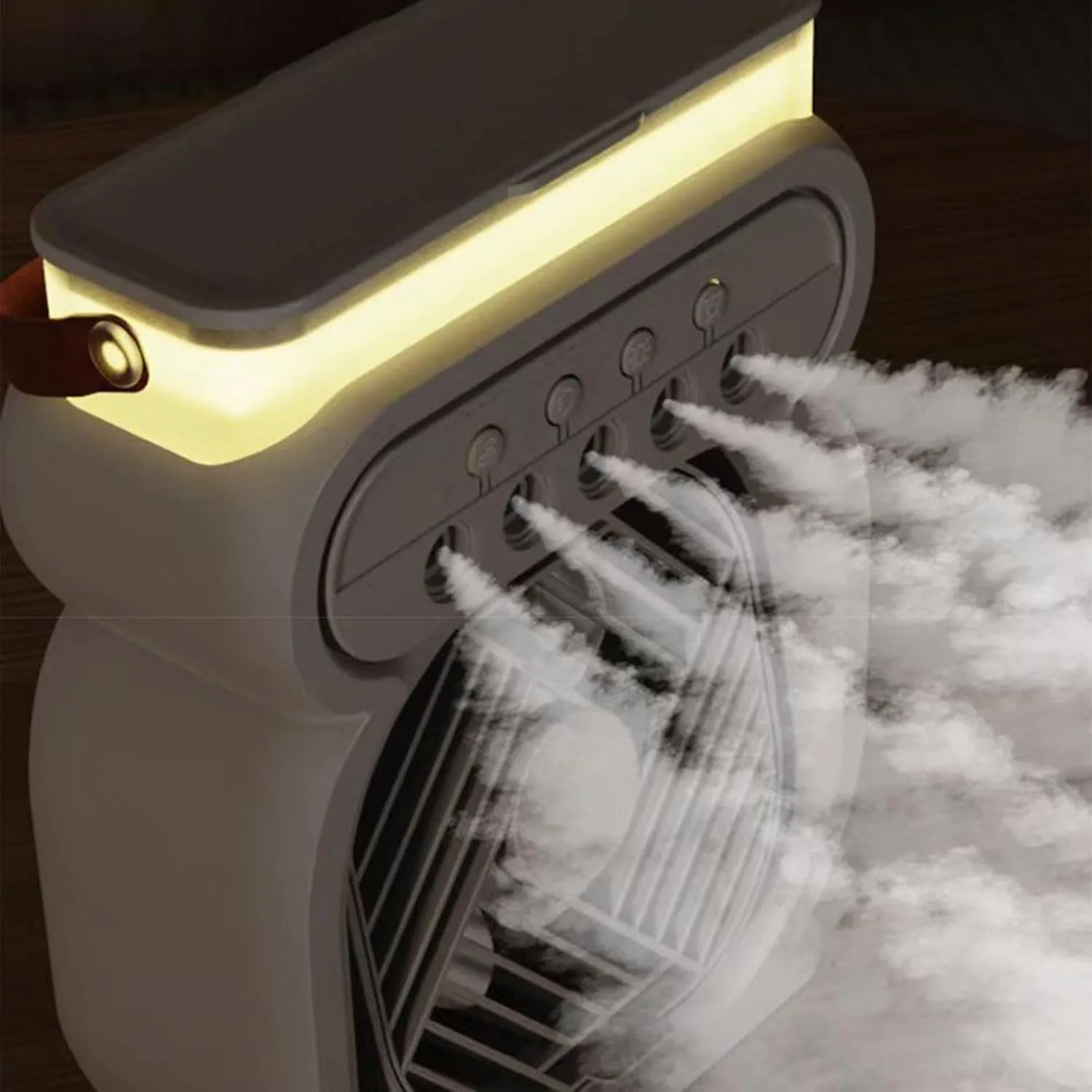 New Baby 3 in 1 Fan Air Conditioner Type C Household Small Air Cooler LED Night Light Portable Humidifier Conditioning Fan