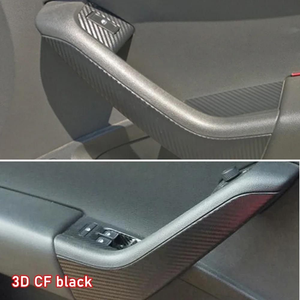 Car Interior Sticker Gear Box Protective Film For Skoda Octavia 2015-2019 Car window Panel Sticker Carbon Fiber Black