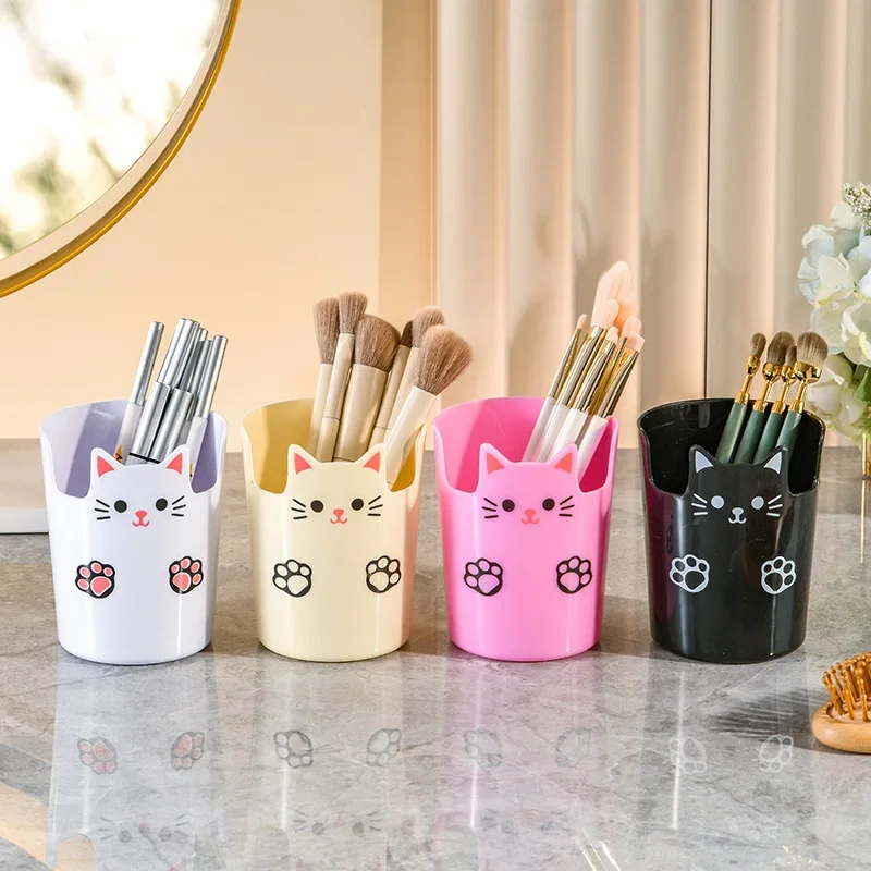 1 Piece Creative Pencil Organizer Student Cute Cartoon Cat Paw Pencil Stationery Phone Holder Lovely Makeup Brush Holder phone holder pen holder desk organizer pen and brush holder brush holder pencil holder tool