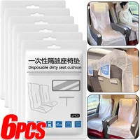 6/1PCS Travel Disposable Seat Cover Public Transport Airplane Train Seat Cover Non Woven Anti-Contact Bus Car Protective Covers 1