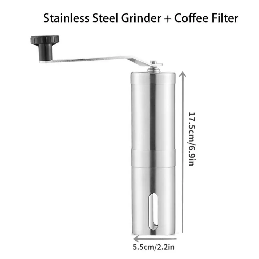 Description Picture 6 of item1pc Portable Manual Coffee Bean Grinder with Hand Crank -Fine to Coarse Grind for Espresso and Travel - Perfect Coffee Accessory