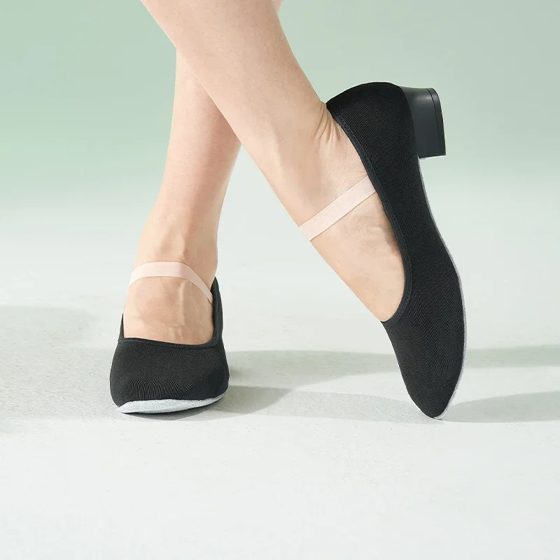 Classical Dance Shoes For Girls Ballroom Dance For Woman Dancing Professional Stage Shoes Teacher High Heel Dancing