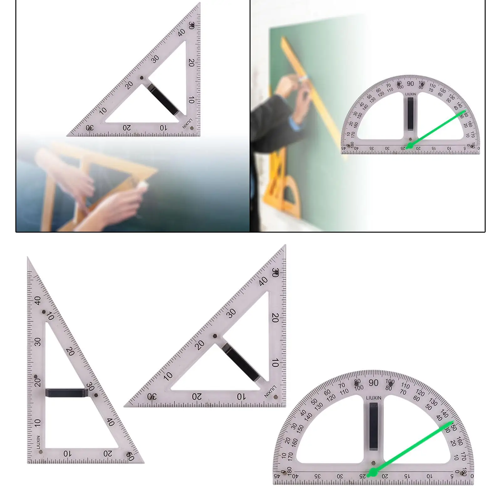 Large Math Geometry Ruler School Stationery for Blackboard Whiteboard Office