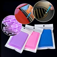 100Pcs Disposable Car Detailing Brushes Paint Touch-up Small Tip Mini Head Brush Car Cleaning Tools Car Accessories Interior 1