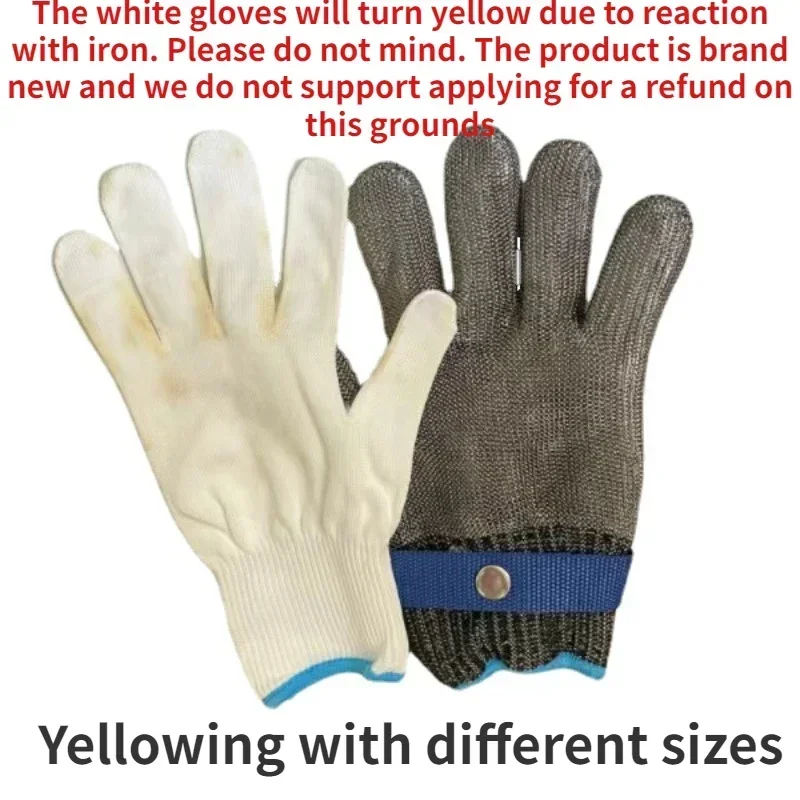 Plastic Belt Stainless Steel Mesh Glove Cut Resistant Chain Mail Protective Anti-Cutting Glove for Kitchen Butcher Cleaner anti cut gloves cut resistant gloves protective gloves