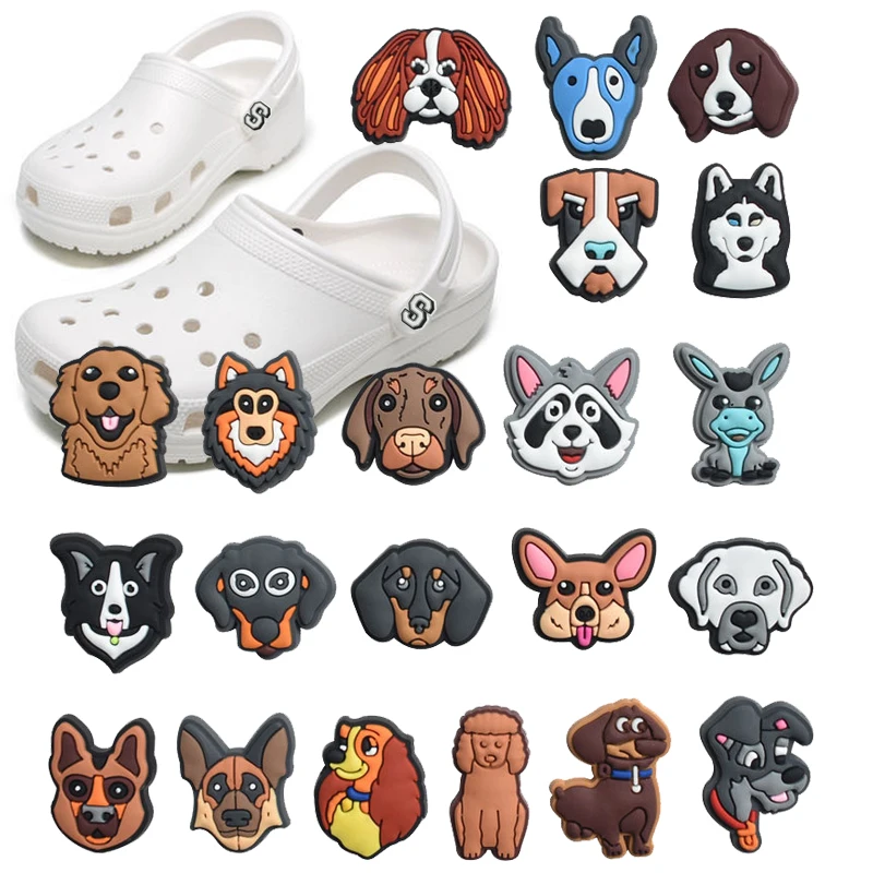 21 pack Desenhos Animados Cães Pins Croc Sapato Encantos Para Homens