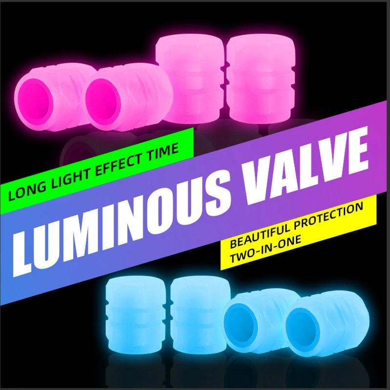 Capuchon de Valve de pneu lumineux universel, couvre-tige de jante  décoratif brillant de moyeu de roue de voiture Applicable à la voiture moto  vélo 4 pièces - AliExpress