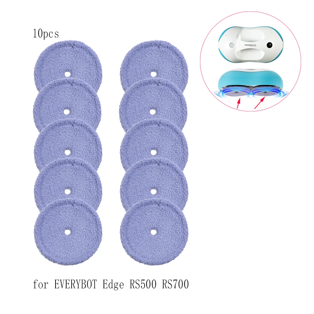 Top Quality Engrossar Lavável Microfibra Everybot Borda Rs700 Rs500 Robô Parte de Substituição Limpadores Mop Pano Esfregar Panos 10 Pcs