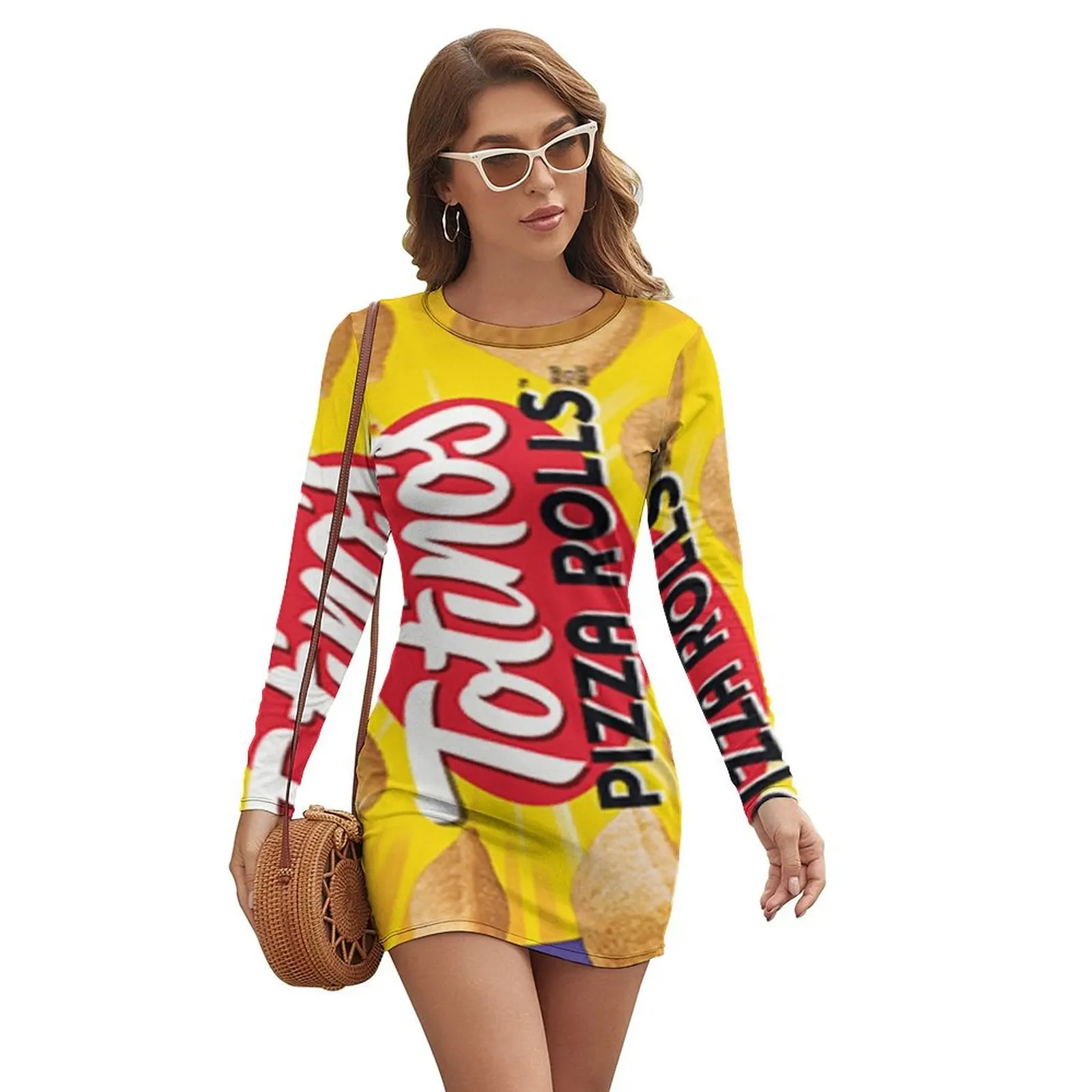 

Pizza Rolls Long-sleeved Dress dress long dress women summer