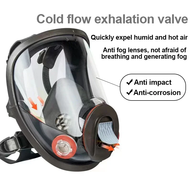 Gas mask full face 6800 for industrial gas formaldehyde protection