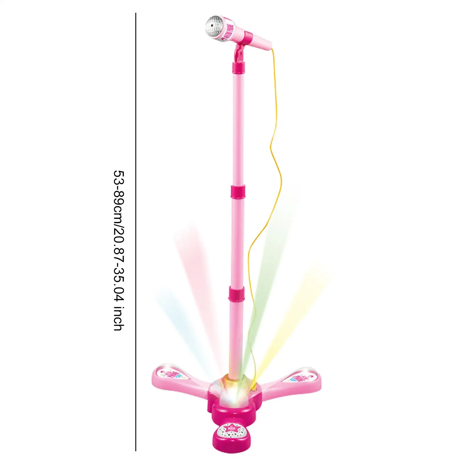 아이들용 에코 마이크 라이트 포함 인터랙티브 컬러풀 음악 노래 장난감 카라오케 마이크 장난감 재미있는 용품 소년 소녀용