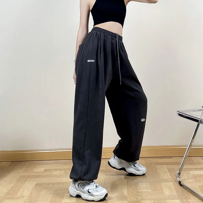 2023 Sports Sweatpants Women Casual Trousers Student Loose Straight Leg  Leggings Large Size Clothing 200 Pounds Pants 6XL