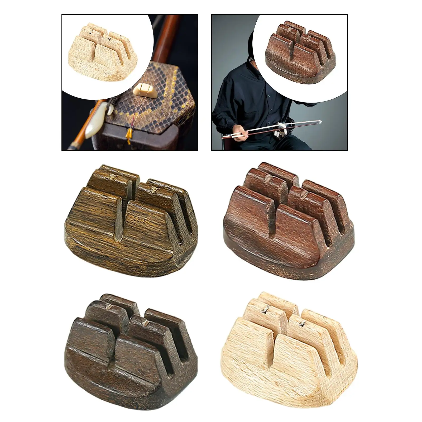 Chinese Erhu Bridge, Wood Instrument Bridge, Replacements Erhu String Code, Violin Wooden Bridge for Violin Chinese Erhu Accs