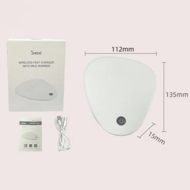 Coffee Cup Heater USB Electric Heating Plate Household Ceramic Heating Constant Temperature Electric Cup Mat Wireless Base 5