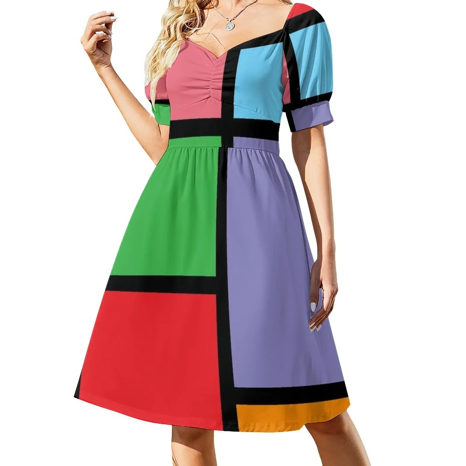 

Jem - Pizzazz Color Block Sleeveless Dress loose summer dress birthday dress for women luxury 2024