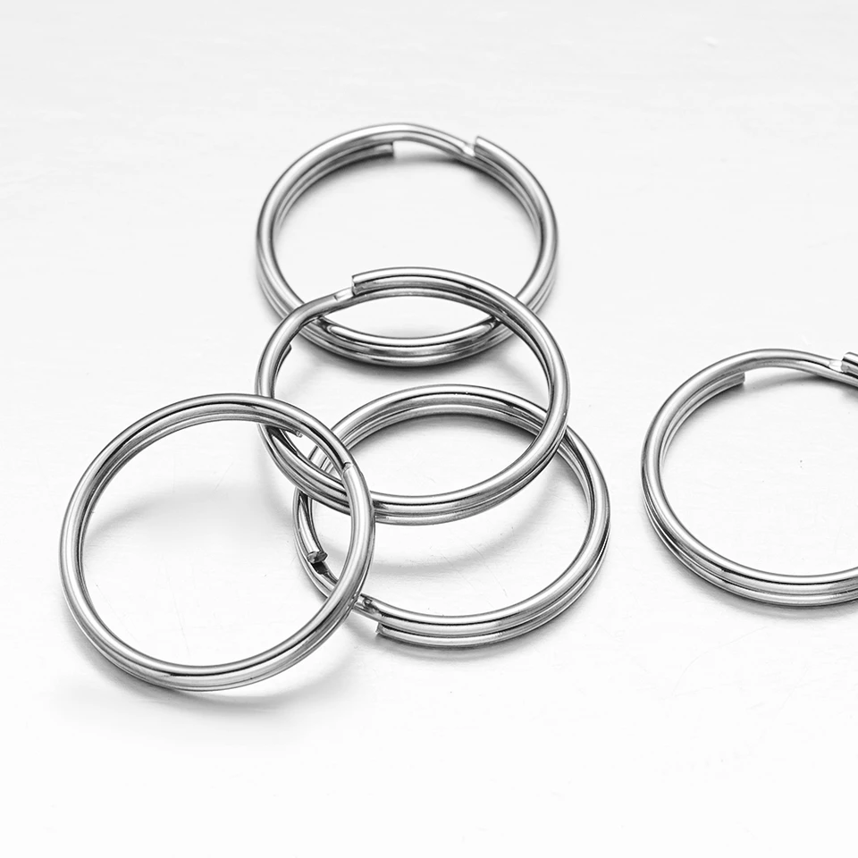 100 Anelli Portachiavi Divisibili In Metallo Bronzo 25mm - Per Chiavi, Fai Da Te, Collari E Borse