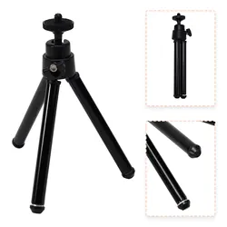Portable Flexible Mini Tripod Stand for Desktop Streaming and Photography (Black)