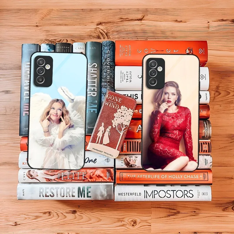 Чехол Scarlett Johansson для Samsung S20 S30 S21 S32 S23 S8 S9 S10E Note 20 10 Pro Ultra Plus, стеклянный Роскошный чехол
