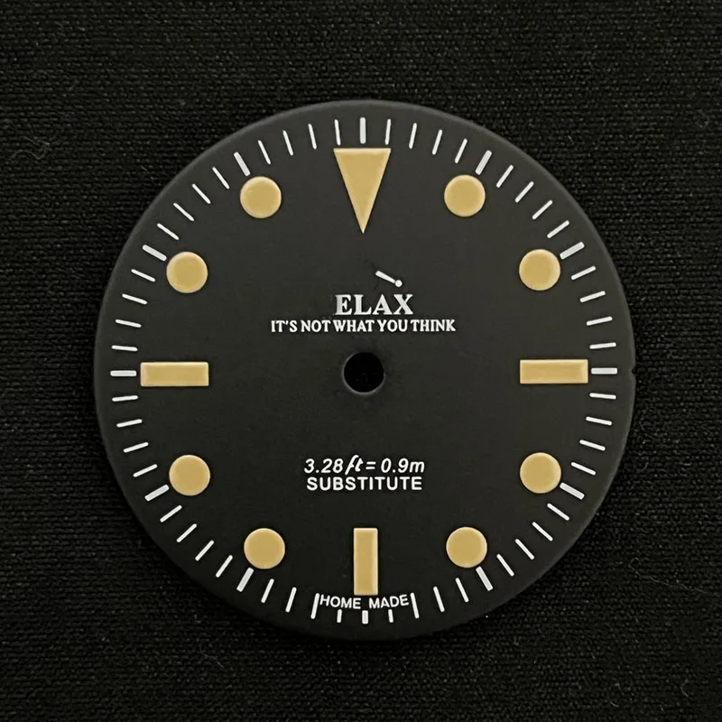 VintageWatchPartsMatteBlackDialSuitableforNH35NH38Movement