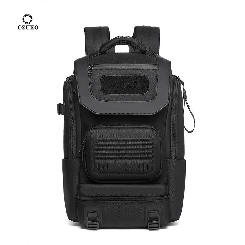 Ozuko Men's Backpack Outdoor Multi Functional Travel Bag Large Capacity Waterproof Separate Shoe Compartment Business Bag