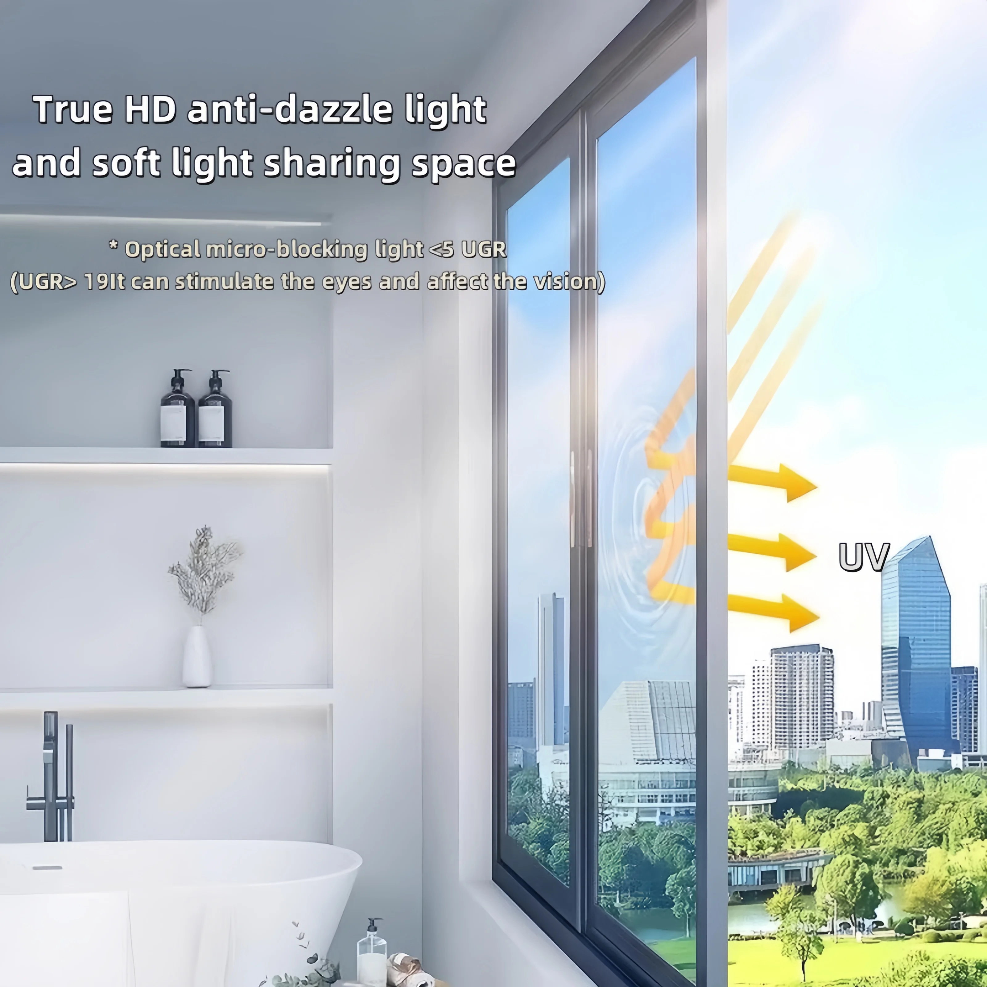 Window Film One-Way Perspective Insulating Privacy Isolation 99% Uv Mirror Reflection