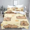 New 3d Print Kawaii Animal Capybara Bedding Set Boys Girls Twin Queen Size Duvet Cover Pillowcase Bed Kids Adult Home Textiles 2