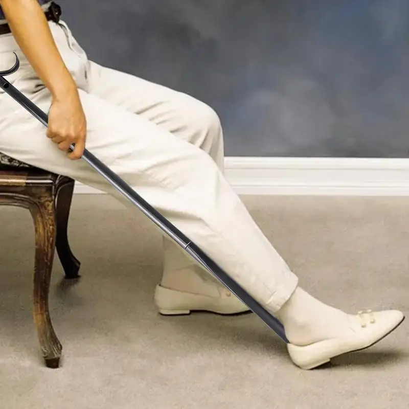 Elderly Sock Assistant Sock Puller Aid Put On Aid Puller Shoe Horn Function Detachable Dressing Hook For Inconvenient Legs