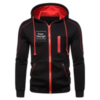 Fashion Personalized Hoodies Men Casual Custom Logo Zipper Jacket Fleece Warm Sweatshirts High Quality Hip Hop Coat Sudaderas 2