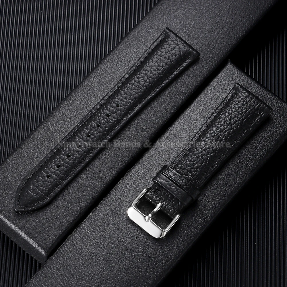 Universal Waterproof Cowhide Leather Watch Band - Sporty and Stylish Wrist Accessory