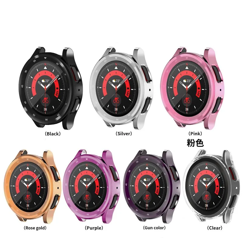 Custodia Protettiva Per Schermo Antigraffio Galvanica All-Inclusive In Tpu Per Samsung Galaxy Watch 5 Pro 45Mm