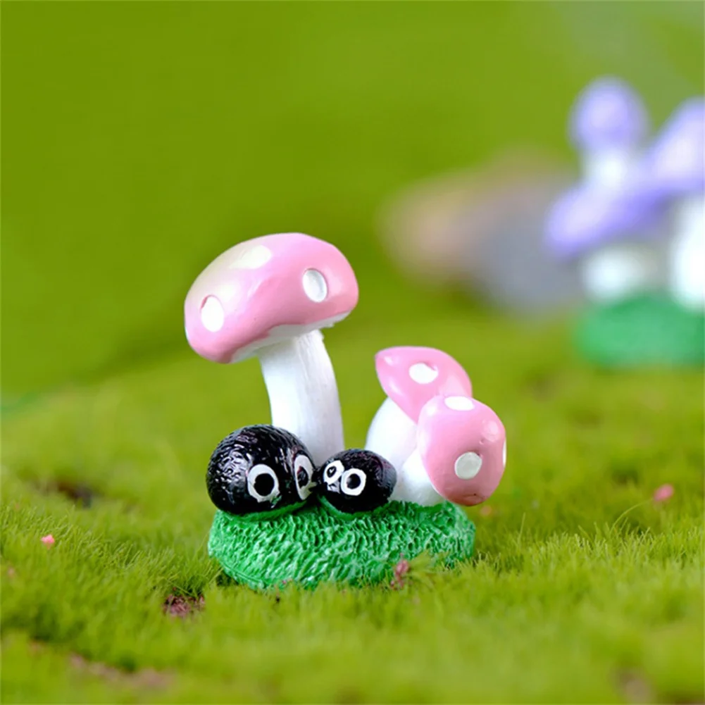 

Animal Mushroom Bush Brand New Moss Micro Landscape Landscape Ornament Resin Animal Mushroom Ornament Cartoon DIY