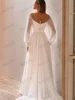 Charming Wedding Dresses Glamorous Bridal Gowns Lace Appliques Long Chiffon Puff Sleeves Robes Vestidos De Novia 2025 Customized 2