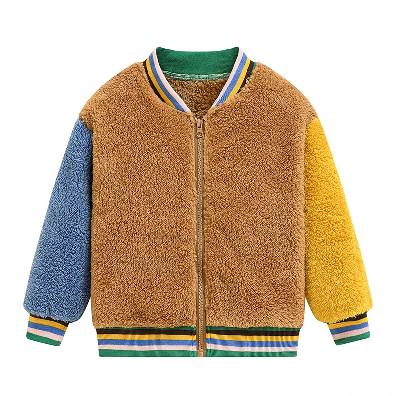 

Warm Boys Sweater Spring Autumn Zipper Fashion Baby Jacket Stripe Little Princess Girl Coat Birthday Gift 1-5 Years Kids Clothes