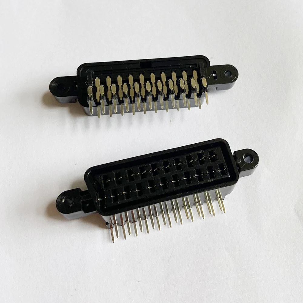 Cable Connector Assembly Aviation Plug Socket Connector Car Cable Connector LCD Display FPC Connector 21 PINS Right Angle Type Scart Female Socket connector jack Female PCB Mount 21 PIN SCART