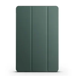 Elegant 12.1 Leather Flip Magnetic Soft TPU Back Tablet Cover for vivo Pad2 12.1 (Dark Green)
