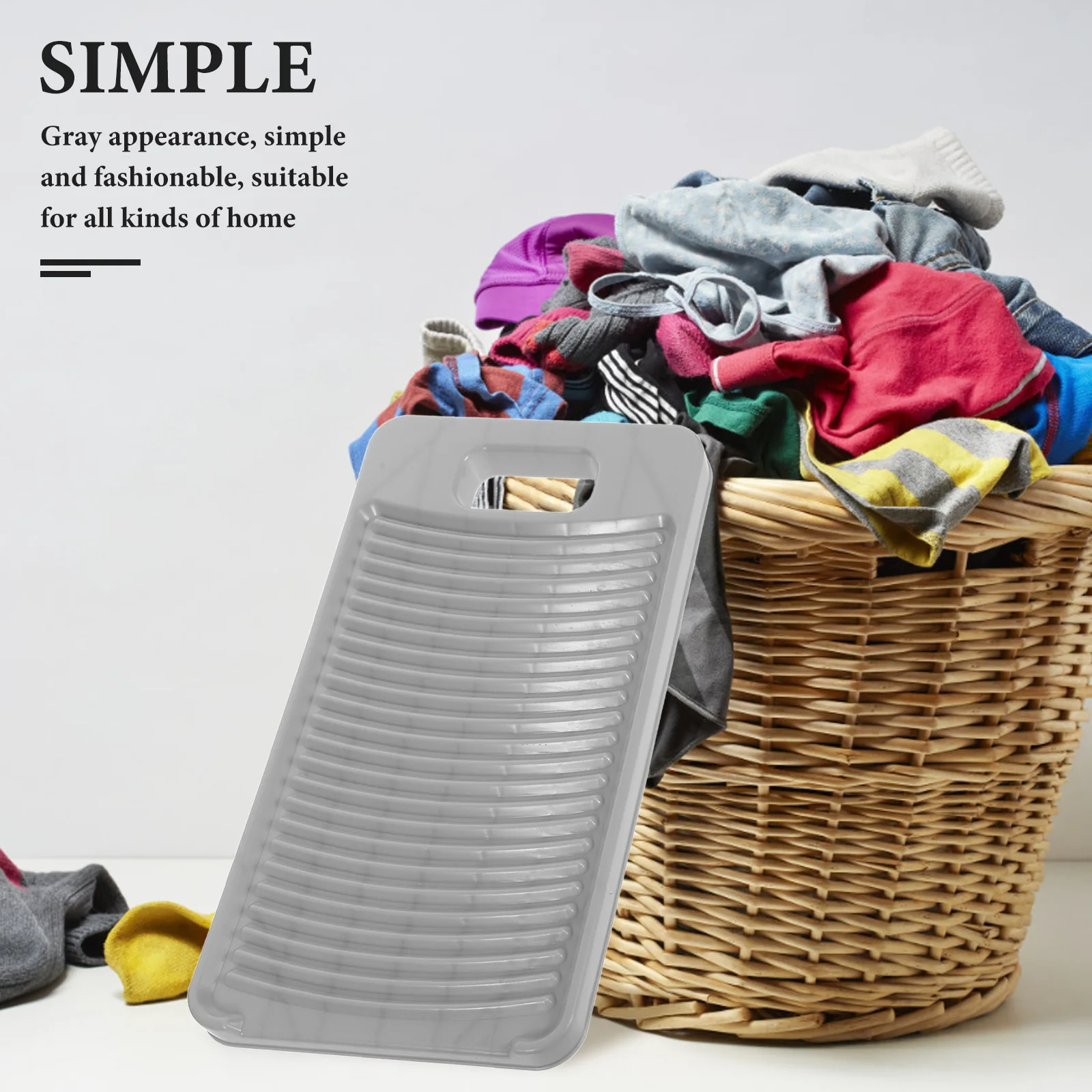 Washboard Anti-slip Hangable Laundry and Artifact (grey) Washing Portable Drying Rack Travel for Small Number Scrub 1