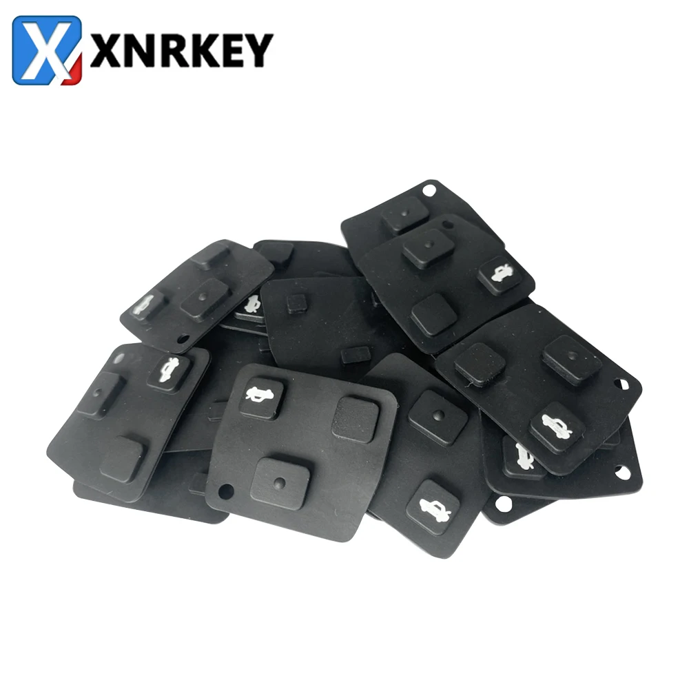 XNRKEY 10/30/50/100 Pcs Replacement Remote Key Shell Silicone Rubber Repair Pad for Toyota Avensis Corolla Camry for Lexus Rav4
