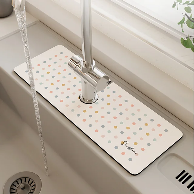 Tappetino per rubinetto da cucina tappetino drenante per lavello tamponi  per asciugatura ad acqua tappetino per raccoglitore d'acqua Splash Pad in