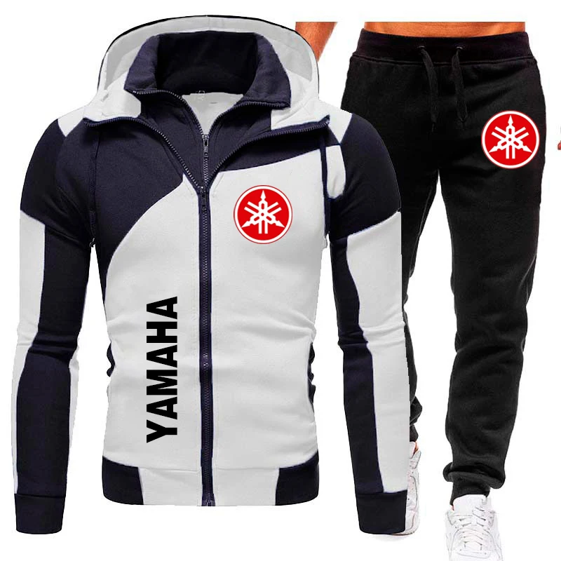 Yamaha Men's Tracksuit Fleece Zip Hooded Sweatshirt & Pant Sportswear
