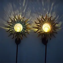 

Retro Led Solar Light Removable Projection Lamp Night Light Moon Flame Lamps Wrought Iron Hollow Landscape Lamp Garden Supplies